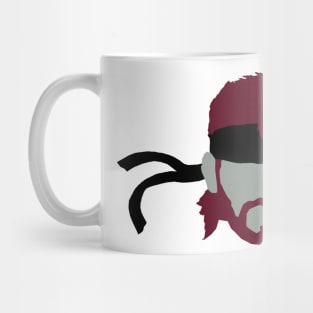 Solid Snake Face Head Hair Silhouette Mug